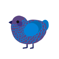 pedestal, a overcast and sapphire chicken with a lace pattern