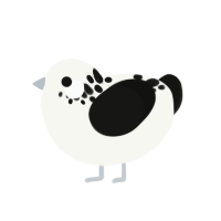 (unnamed), a white and black chicken with a neck-speckle pattern