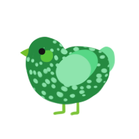 Viridian WIP, a viridian and spring chicken with a speckle pattern