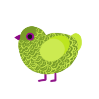 (unnamed), a chartreuse and lime chicken with a double-lace pattern