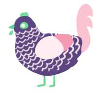 (unnamed), a overcast and rose chicken with a lace pattern