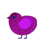 (unnamed), a wine and amethyst chicken with a double-lace pattern