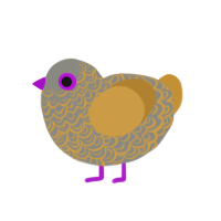 (unnamed), a ash and gold chicken with a double-lace pattern