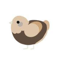 (unnamed), a bark and beige chicken with a head pattern