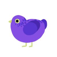 (unnamed), a blurple and indigo chicken with a neck-speckle pattern