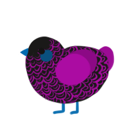 (unnamed), a sable and plum chicken with a double-lace pattern