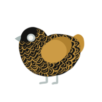 (unnamed), a black and gold chicken with a double-lace pattern