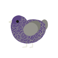 Aceace Lacelace, a overcast and ash chicken with a double-lace pattern