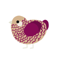 (unnamed), a beige and wine chicken with a lace pattern