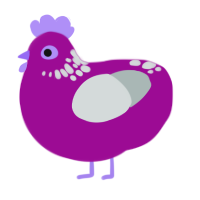 Plumberry, a plum and silver chicken with a neck-speckle pattern