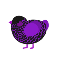 (unnamed), a sable and violet chicken with a lace pattern