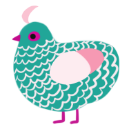 Arizona iced tea, a turquoise and rose chicken with a lace pattern