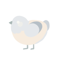 (unnamed), a cream and mist chicken with a head pattern