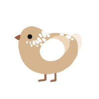 (unnamed), a beige and cream chicken with a neck-speckle pattern