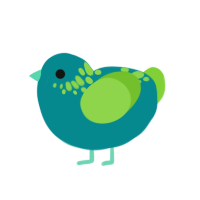 (unnamed), a teal and grass chicken with a neck-speckle pattern