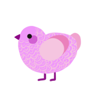 (unnamed), a lavender and pink chicken with a double-lace pattern