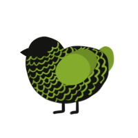 (unnamed), a black and chartreuse chicken with a lace pattern