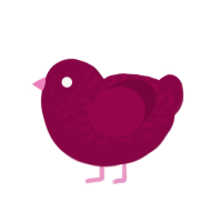 Fiend, a maroon chicken with a half-lace pattern