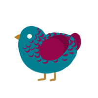 (unnamed), a sea and maroon chicken with a half-lace pattern