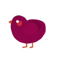 Left Lung, a maroon chicken with a double-lace pattern