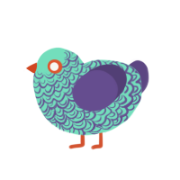 (unnamed), a mint and overcast chicken with a double-lace pattern