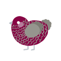 (unnamed), a maroon and ash chicken with a lace pattern