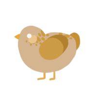 (unnamed), a beige and gold chicken with a neck-speckle pattern