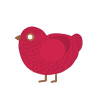 (unnamed), a crimson chicken with a lace pattern