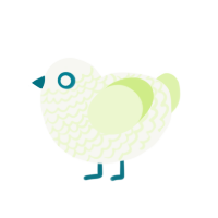 (unnamed), a white and apple chicken with a lace pattern