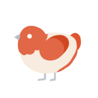 (unnamed), a cream and vermilion chicken with a head pattern