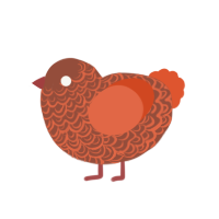 (unnamed), a russet and vermilion chicken with a double-lace pattern