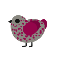 (unnamed), a ash and maroon chicken with a speckle pattern