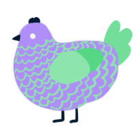 Alien Moss, a lilac and spring chicken with a lace pattern