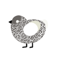 (unnamed), a grey and white chicken with a double-lace pattern