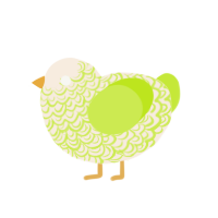 lineage curse g2, a cream and lime chicken with a double-lace pattern