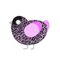 (unnamed), a sable and lavender chicken with a double-lace pattern