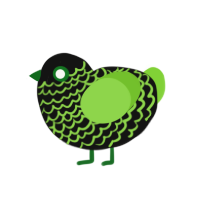 (unnamed), a black and grass chicken with a lace pattern