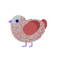 (unnamed), a silver and red chicken with a double-lace pattern