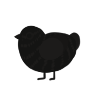 (unnamed), a black and sable chicken with a bar pattern