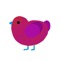 (unnamed), a crimson and plum chicken with a double-lace pattern