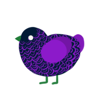 小月亮, a tumblr and violet chicken with a double-lace pattern