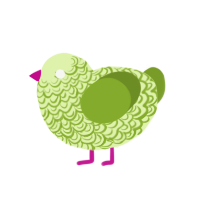 salad, a apple and chartreuse chicken with a double-lace pattern