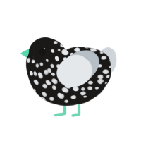 (unnamed), a sable and mist chicken with a speckle pattern