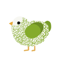 (unnamed), a white and chartreuse chicken with a double-lace pattern