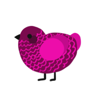 (unnamed), a wine and fuchsia chicken with a lace pattern