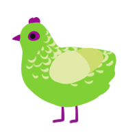 (unnamed), a grass and lemon chicken with a half-lace pattern