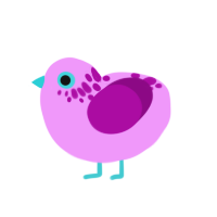 (unnamed), a lavender and plum chicken with a neck-speckle pattern