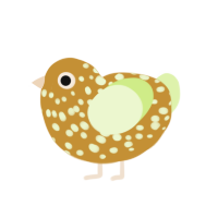 (unnamed), a gold and apple chicken with a speckle pattern