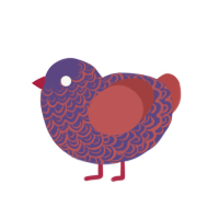 (unnamed), a overcast and red chicken with a double-lace pattern