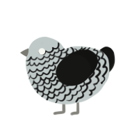 (unnamed), a silver and black chicken with a lace pattern